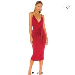 Privacy Please Magnolia Midi Dress in Burgundy